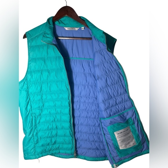 Peter Millar Crown Elite Light Quilted Puffer Men's XL Billard Full Zip Vest - Picture 10 of 16